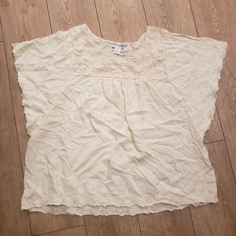 Kate & Mallory Ivory Lace Blouse